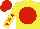 Silk - Yellow, Red disc, Yellow sleeves, Red stars, Red cap