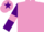 Silk - mauve and purple quarters, purple sleeves, mauve armlets, mauve cap, purple star