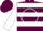 Silk - Maroon, White Circle and 'W', White Hoops on Sleeves