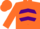 Silk - Orange, orange 'KRS' on purple disc, orange chevrons