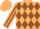 Silk - Beige and brown diamonds, striped sleeves