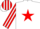 Silk - White, DM in Red Star, red sleeves white stripes