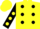Silk - Yellow, Black spots, Black sleeves, Yellow spots and spots on cap