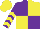 Silk - Purple and Yellow (quartered), chevrons on sleeves, Yellow cap