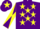 Silk - Purple, Yellow stars, diabolo on sleeves and star on cap