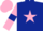 Silk - Dark Blue, Pink star, Pink sleeves, Dark Blue armlets, Pink cap