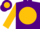 Silk - PURPLE, purple 'V' on gold disc, gold bars on sleeves, purple