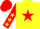 Silk - Yellow, Red Star, Red Sleeves, Yellow Stars, Red Cap