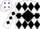Silk - White, Purple and Black Diamond Hoop, Black Diamonds on Purpl
