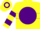 Silk - Yellow, Yellow 'MS'' on Purple disc, Purple Hoop on Sleeve
