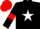 Silk - Black, White star, Black sleeves, Red armlets, Red cap