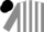Silk - Grey and White stripes, Black cap