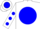 Silk - White, White 'HTS' on Blue disc, Blue spots on Sleev