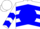 Silk - White, White 'JAD' on  Blue disc, Blue Chevrons on Sleeve