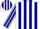 Silk - White, Navy Blue and Silver Emblem, Navy Blue Stripes on S