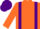 Silk - Orange, Purple braces, Purple cap