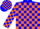 Silk - Lime, Blue 'LEE' in Orange Square, Blue and Orange Blocks on