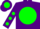 Silk - PURPLE, purple 'F' on neon green disc, neon green spots on sleeves,