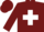 Silk - Burgundy, white cross emblem,