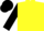 Silk - Yellow, black horsehead, yellow and black sleeves, black cap