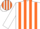 Silk - White and Orange stripes, White sleeves, Orange armlet