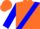 Silk - Orange, Blue Sash, Blue Bars on Sleeves