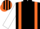 Silk - BLACK, orange braces, white sleeves, black & orange striped cap