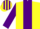 Silk - Yellow, Purple stripe and sleeves, striped cap