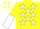 Silk - Yellow, White stars, halved sleeves