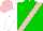 Silk - GREEN, pink sash, white sleeves, pink cap