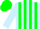 Silk - Light blue, green stripes, green cap