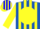 Silk - Royal Blue, Yellow disc, Blue 'D', Yellow Stripes on Sleeves, Blu