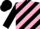 Silk - Black and Hot Pink Diagonal Stripes, Black Sleeve