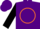 Silk - Purple, Fluorescent Orange Circle and 'B', Black Sleeves, Orange Ch