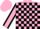 Silk - Hot Pink and Black Blocks, Pink Sleeves, Black Seams and