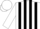 Silk - WHITE, black stripes, black 'K' on white dot, white cap