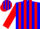 Silk - BLUE, red stripes on sleeves, blu