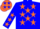 Silk - Blue, Orange stars