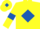 Silk - Yellow, Royal blue diamond, armlets and diamond on cap