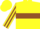 Silk - Yellow, Brown hoop, striped sleeves, Yellow cap