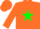 Silk - Orange, Green Star