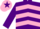 Silk - Purple, Pink chevrons, Pink cap, Purple star