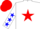 Silk - White, white 'F' on red star, red and blue stars on sleeves, red cap