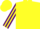 Silk - YELLOW, PURPLE and YELLOW striped sleeves