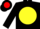 Silk - Black, red 'KZ' on yellow disc, red and yellow h