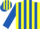 Silk - YELLOW, royal blue circled 'RSC', royal blue stripes on sleeves