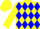 Silk - Yellow and Blue Diamonds, Yellow Sleeves, Blue D