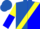 Silk - Royal blue, yellow 'BMT' on back, yellow sash on front, yellow and blue halved