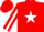 Silk - Red, white 'A' on back, white star stripe on sleeves, red and whit