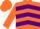Silk - Orange, purple chevrons, orange cap